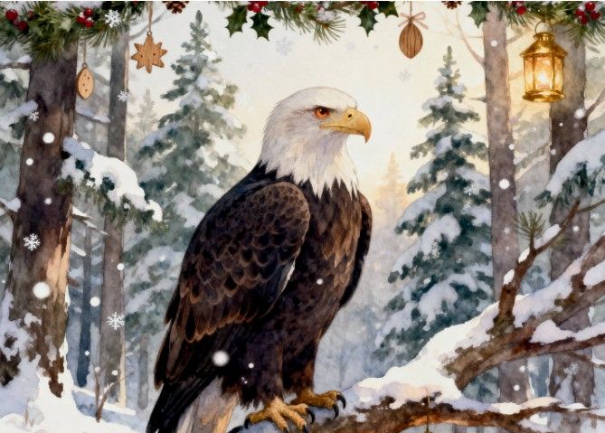 Eagle Christmas Card