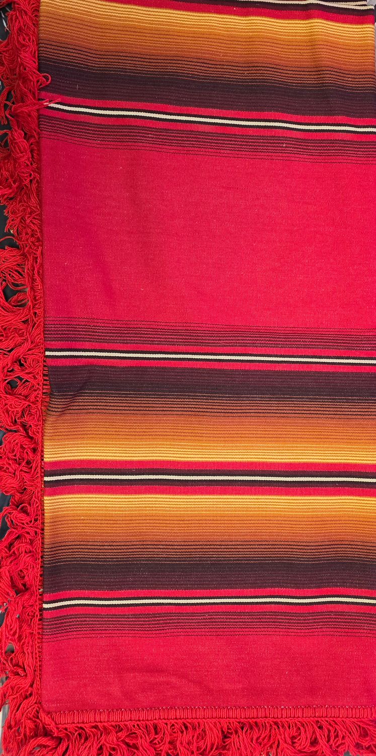 Pendleton - Serape Fringed Shawl - Scarlet Red