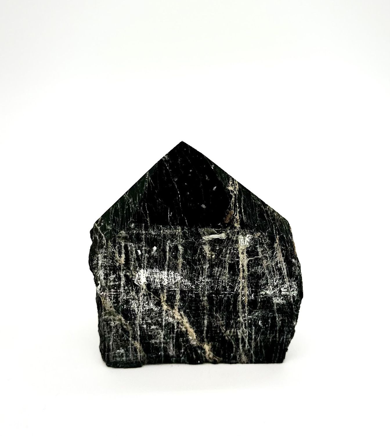 Top Polished Raw Black Tourmaline Point