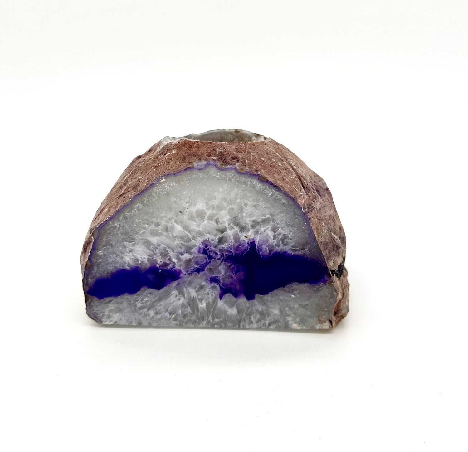 Purple Agate Candle Holder