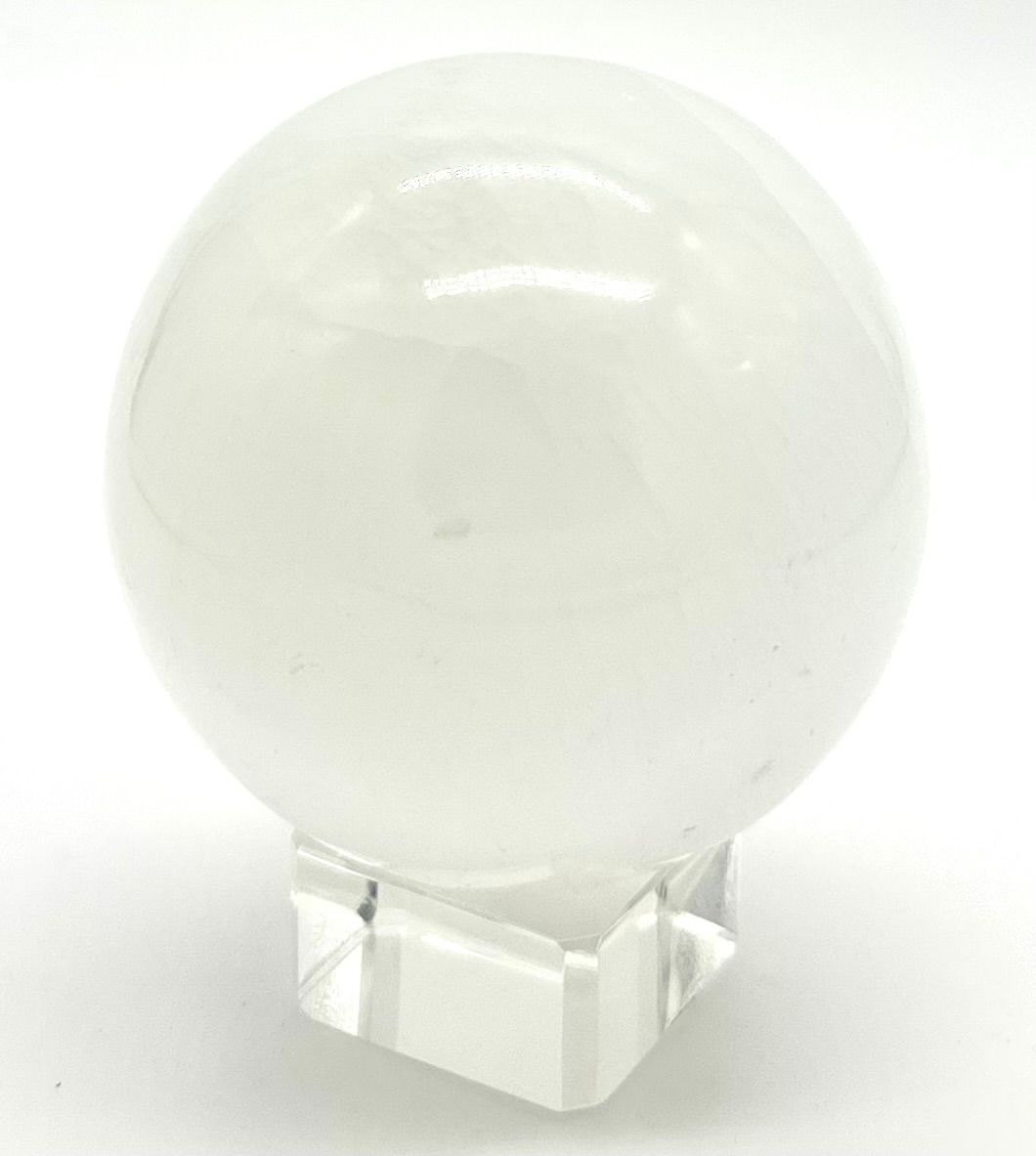Selenite Sphere with Stand