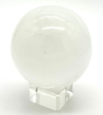 Selenite Sphere with Stand