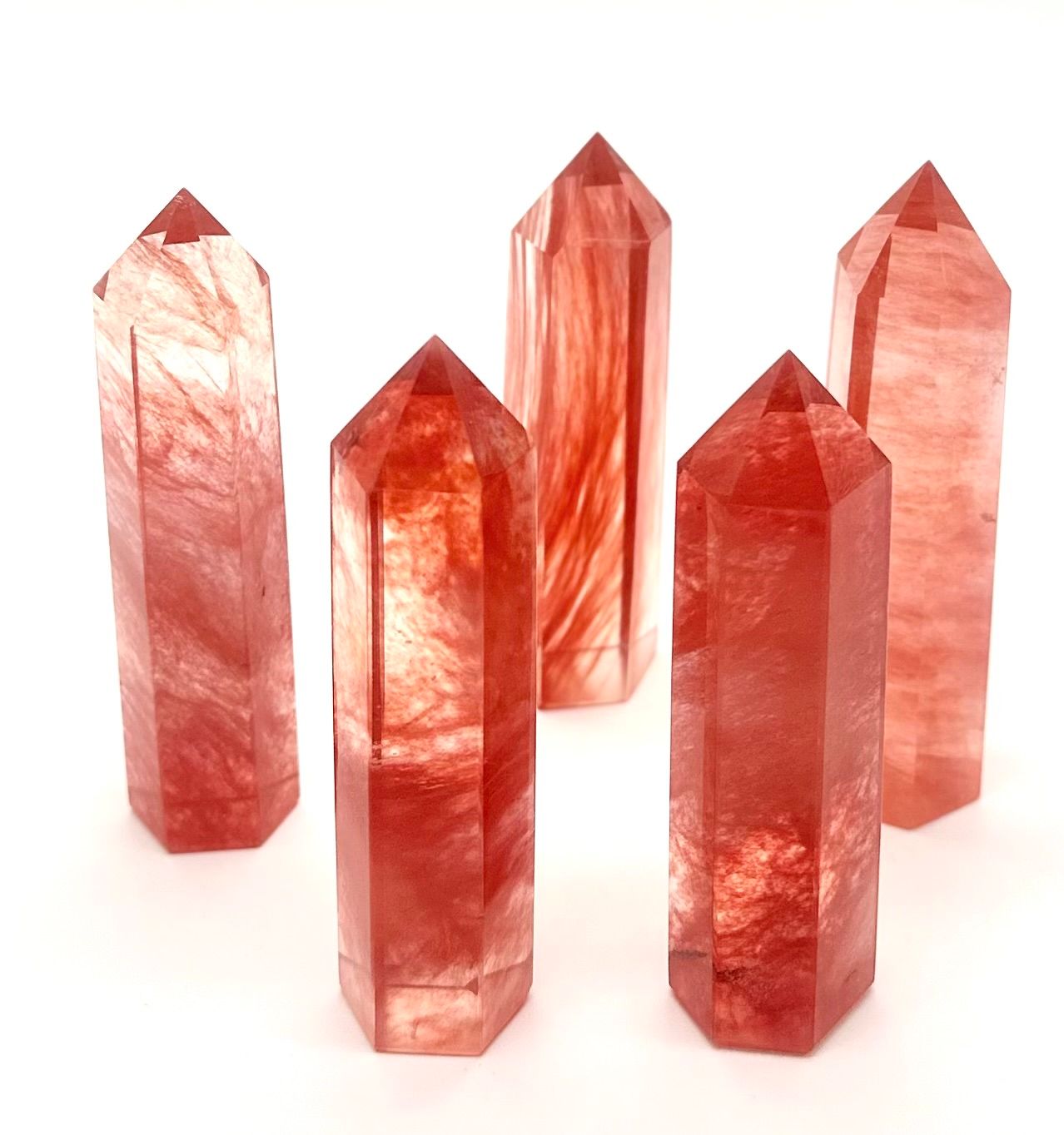 Cherry Quartz Points