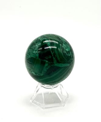 Malachite Sphere with Stand