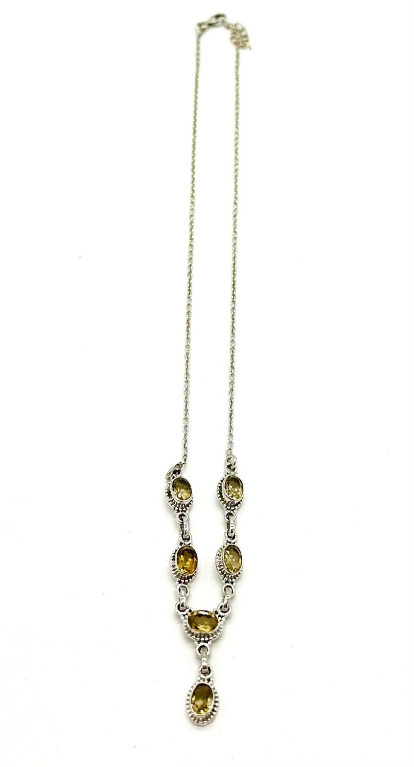 925 Sterling Silver | Citrine Necklace