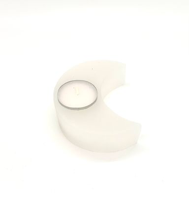 Selenite Moon Tealight Candle Holder
