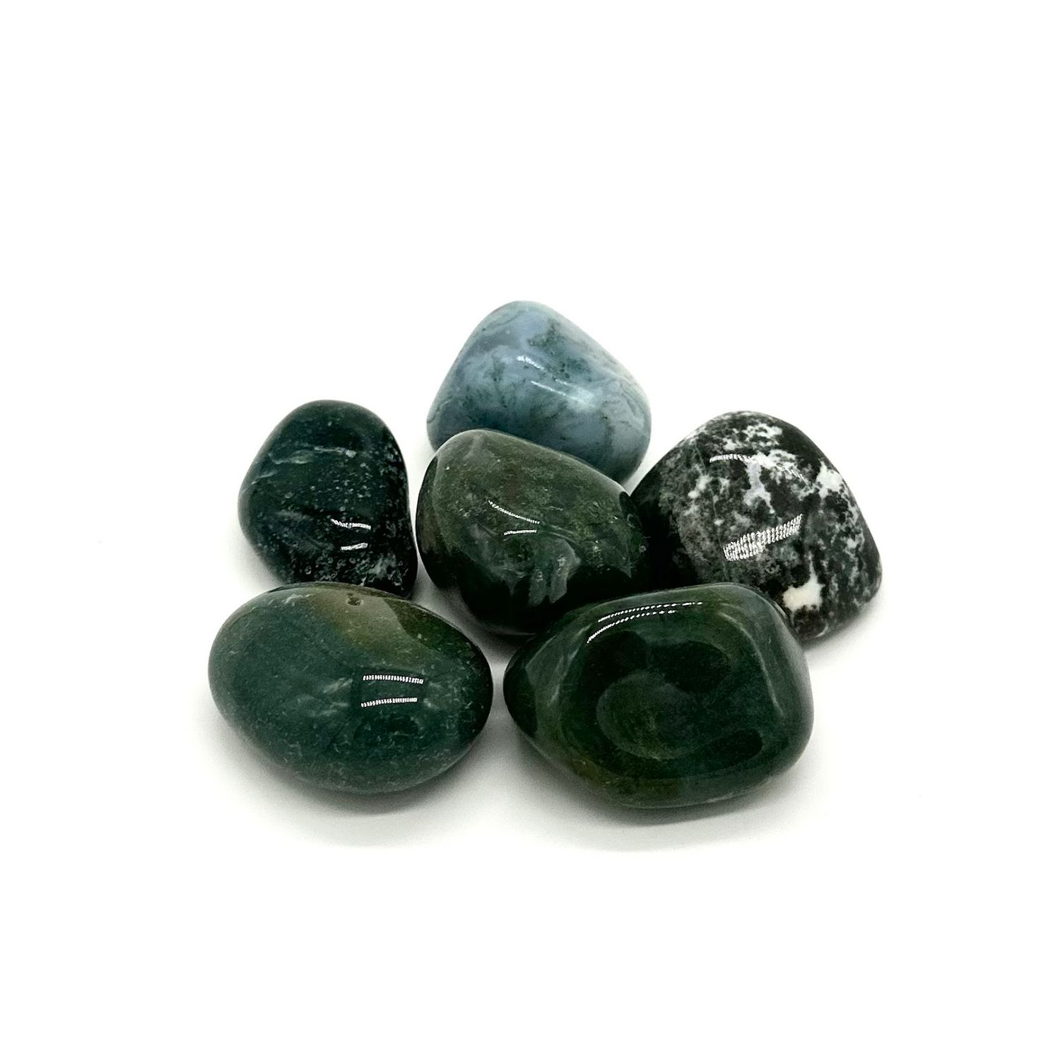Green Moss Agate Tumble Stone (S)