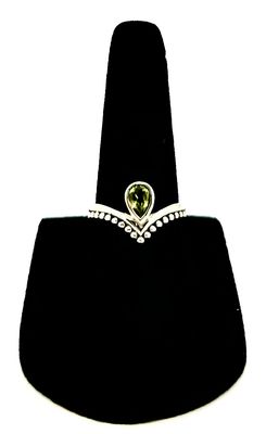 925 Sterling Silver | Peridot Ring.  Size 8