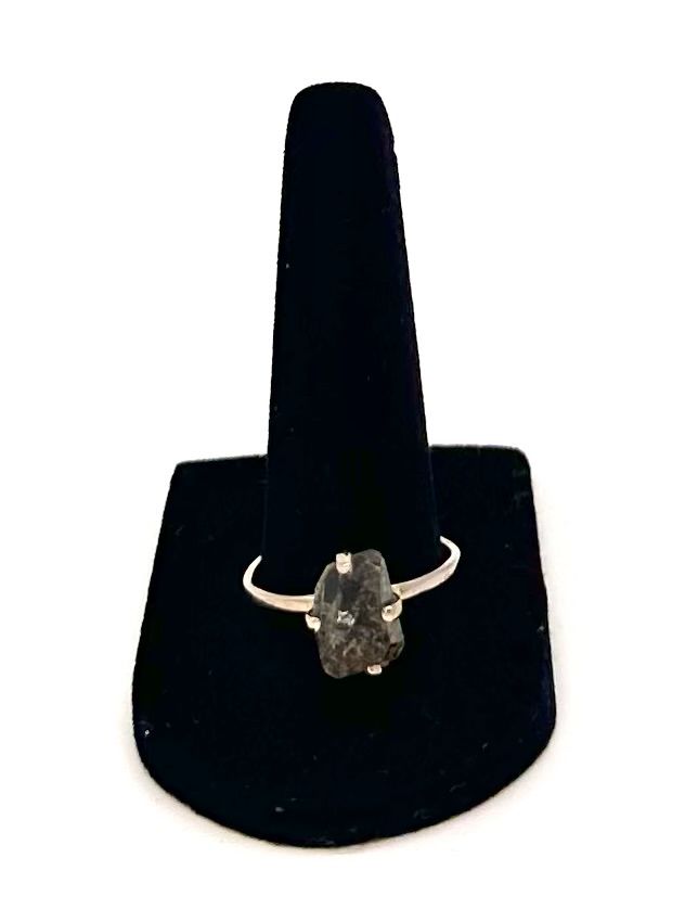 925 Sterling Silver Raw Herkimer Diamond Size 10