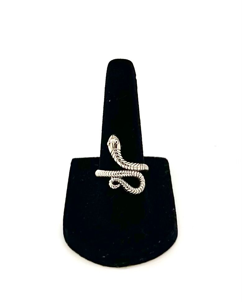 925 Sterling Silver Snake Ring     One Size