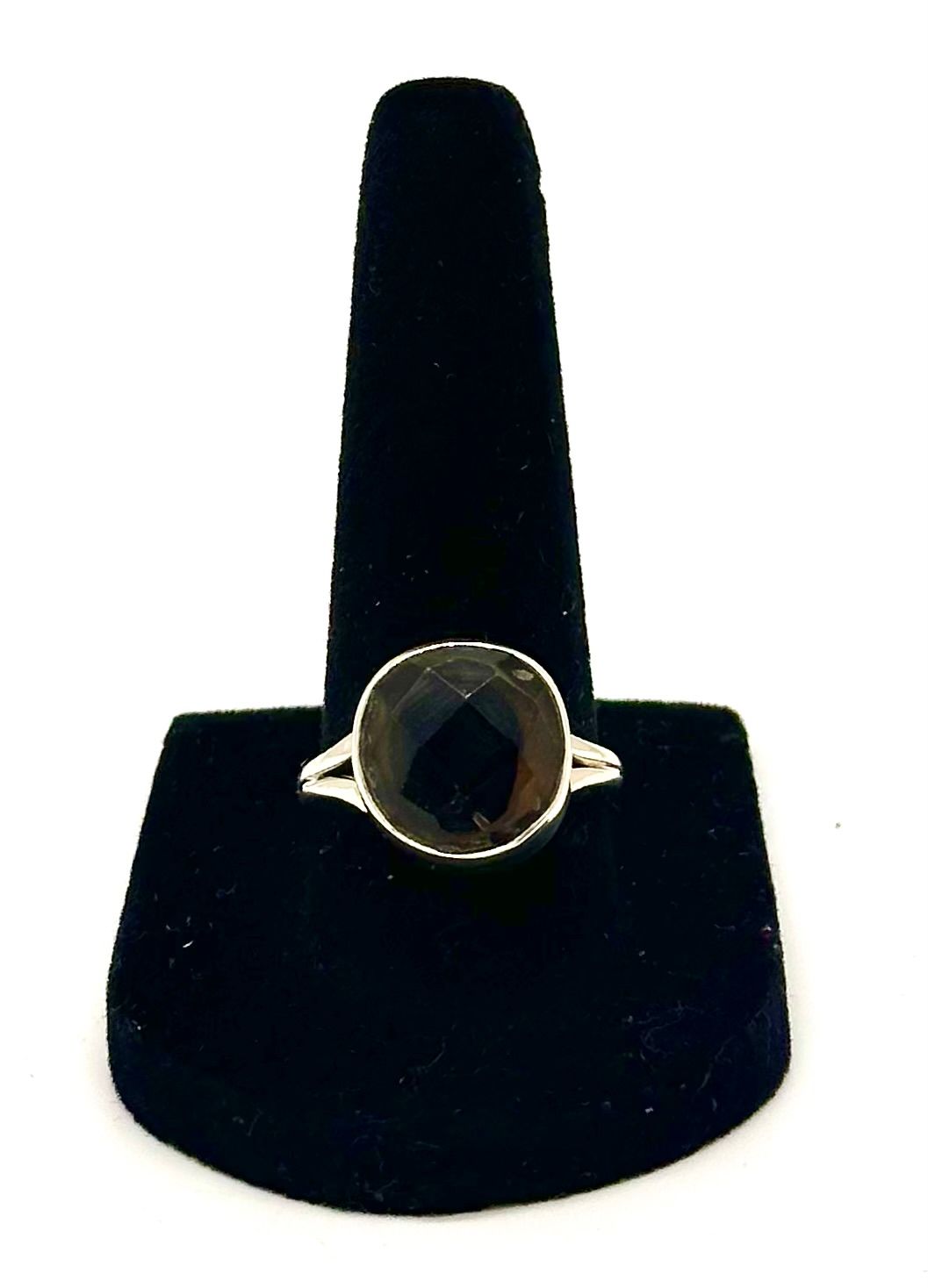 925 Sterling Silver Smokey Quartz Ring          Size 8
