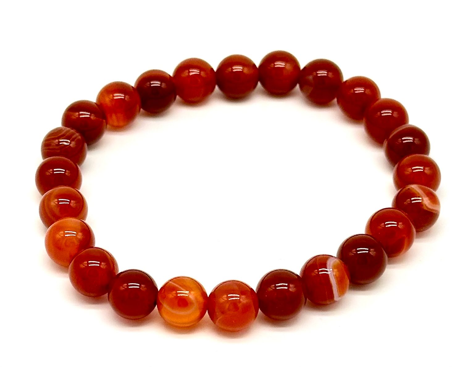 Carnelian 8MM Crystal Bracelet