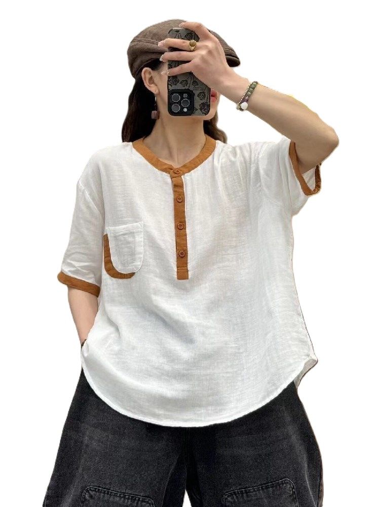 UrbanZen – Vintage-Inspired Loose Tee with a Light
