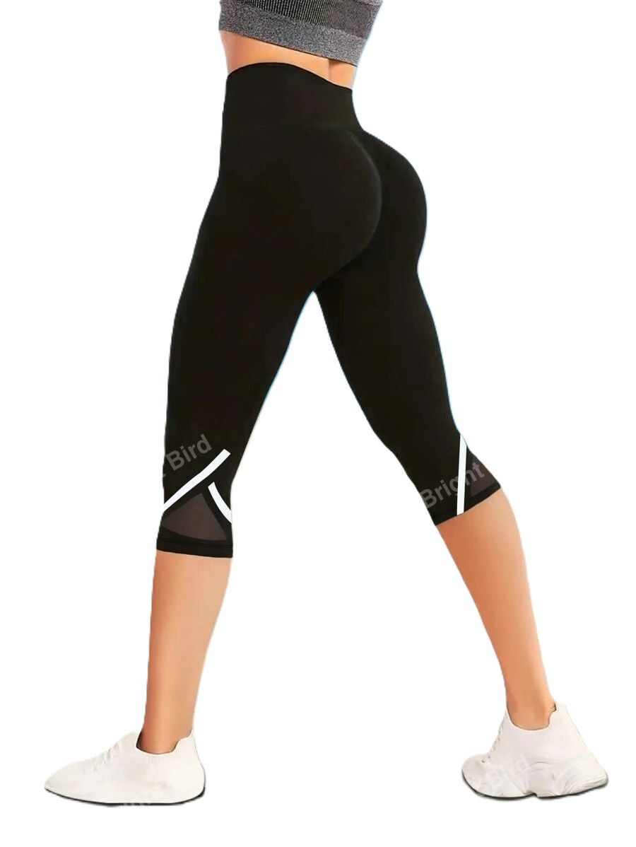 AlignFit – High-Waist Yoga Leggings with Mesh Detail for Perfect Flow