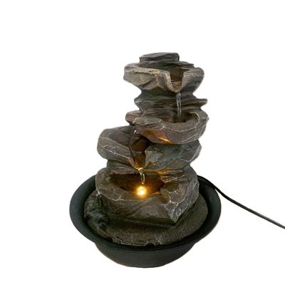 Zen Meditation Feng Shui Water Fountain with LED Light