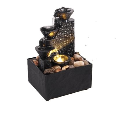 Tabletop Waterfall Fountain for Decoration, Relaxation, or Meditation