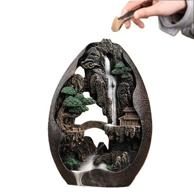 High Mountain Flowing Water Resin Incense Burner