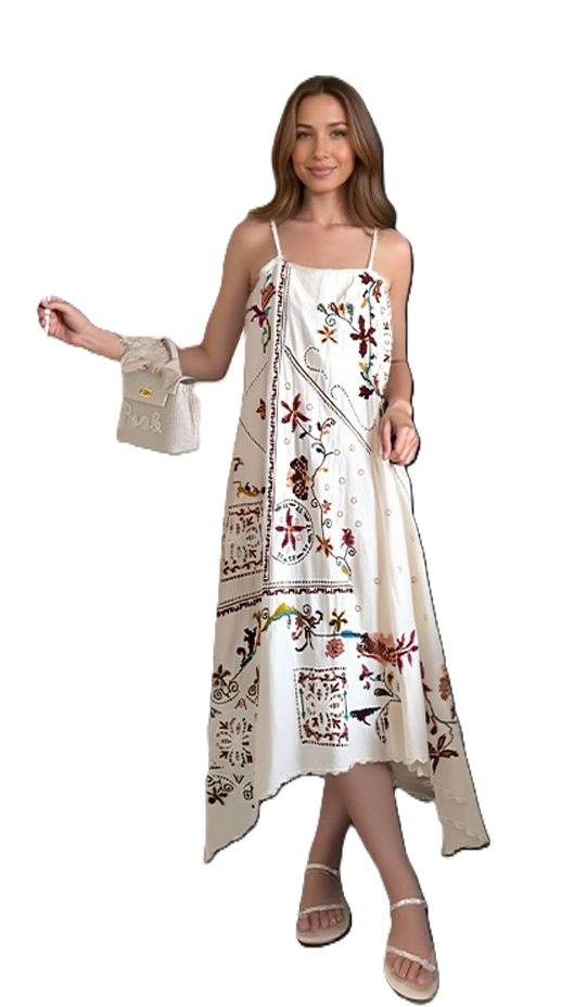 Lakshmi Breeze – Summer Off-Shoulder Dress with Delicate Embroidery