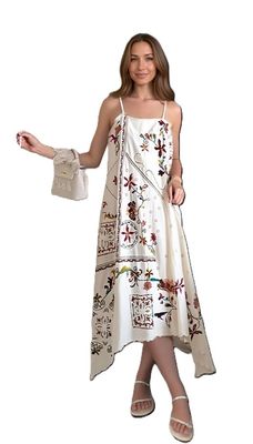Lakshmi Breeze – Summer Off-Shoulder Dress with Delicate Embroidery