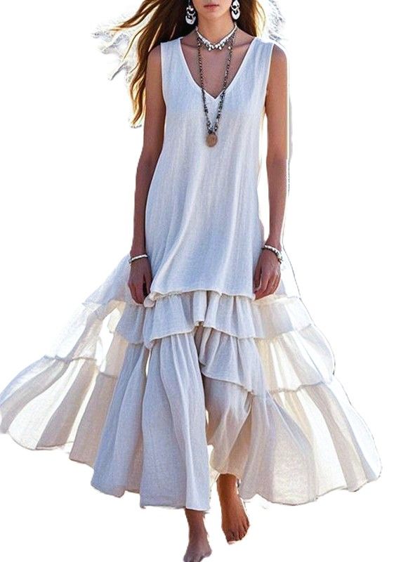Gaia Breeze — Pleated Maxi Dress with a Free Spirit