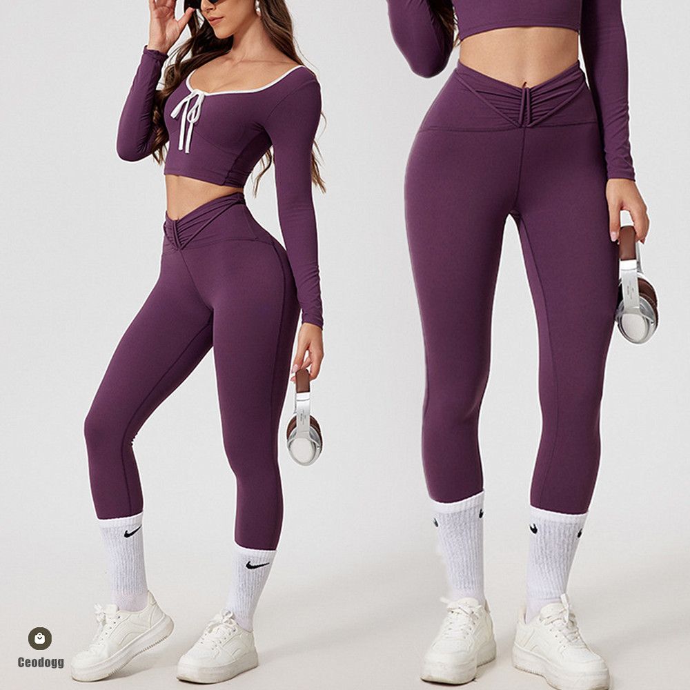 1/2Pcs Pad Crop Top Shirt Long Sleeve Gym Women Workout Yoga Set Women Running Legging Fitness Bra Sports Female Active Wear