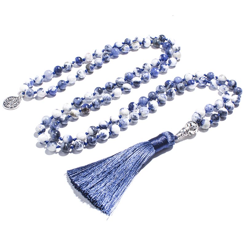Blue Spirit Mala — 108 Sodalite Beads for Meditation and Harmony