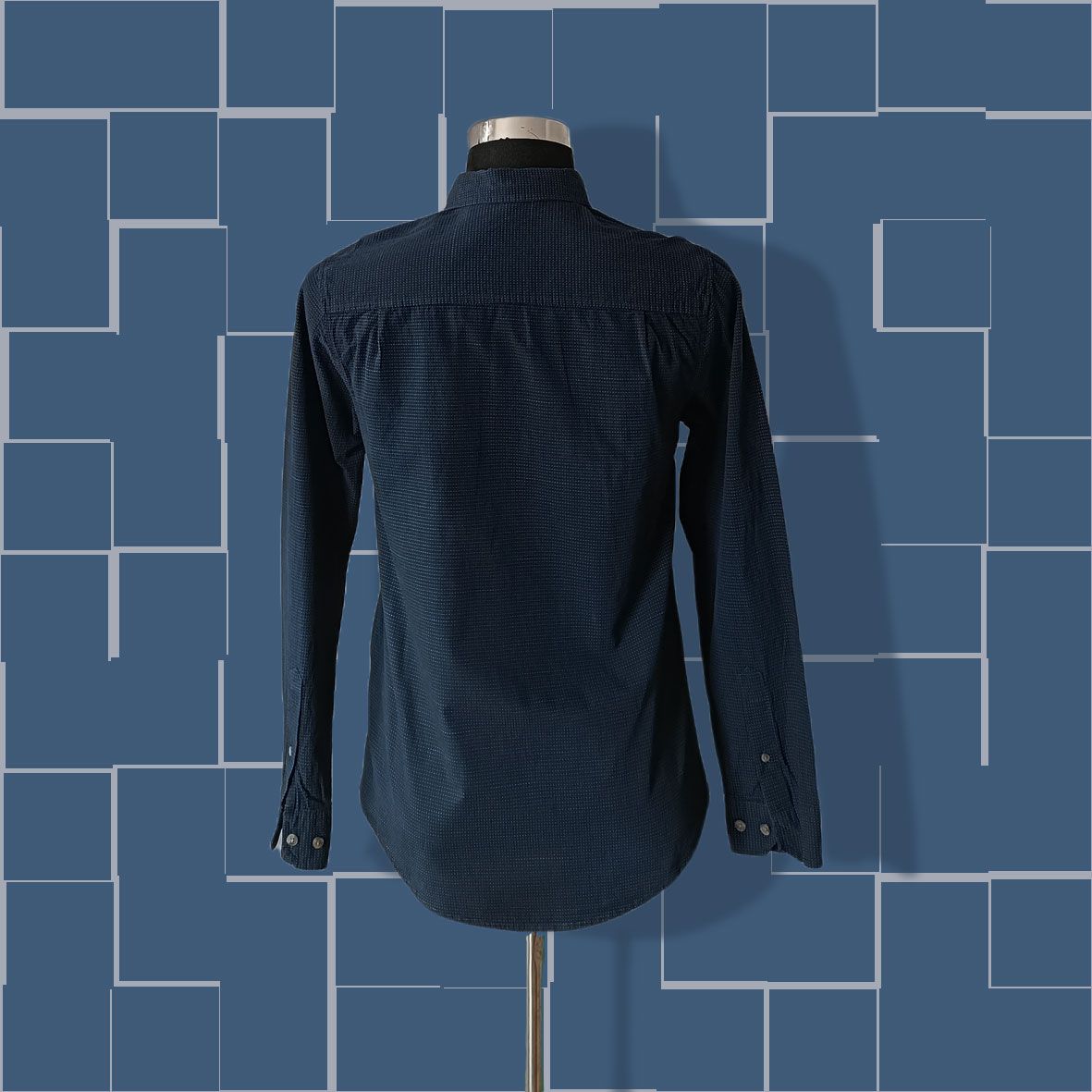 Chemise manches longues bleue