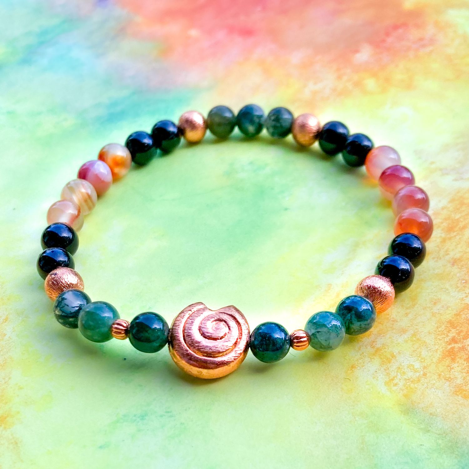&gt;Durchatmen&lt; Edelstein-Armband