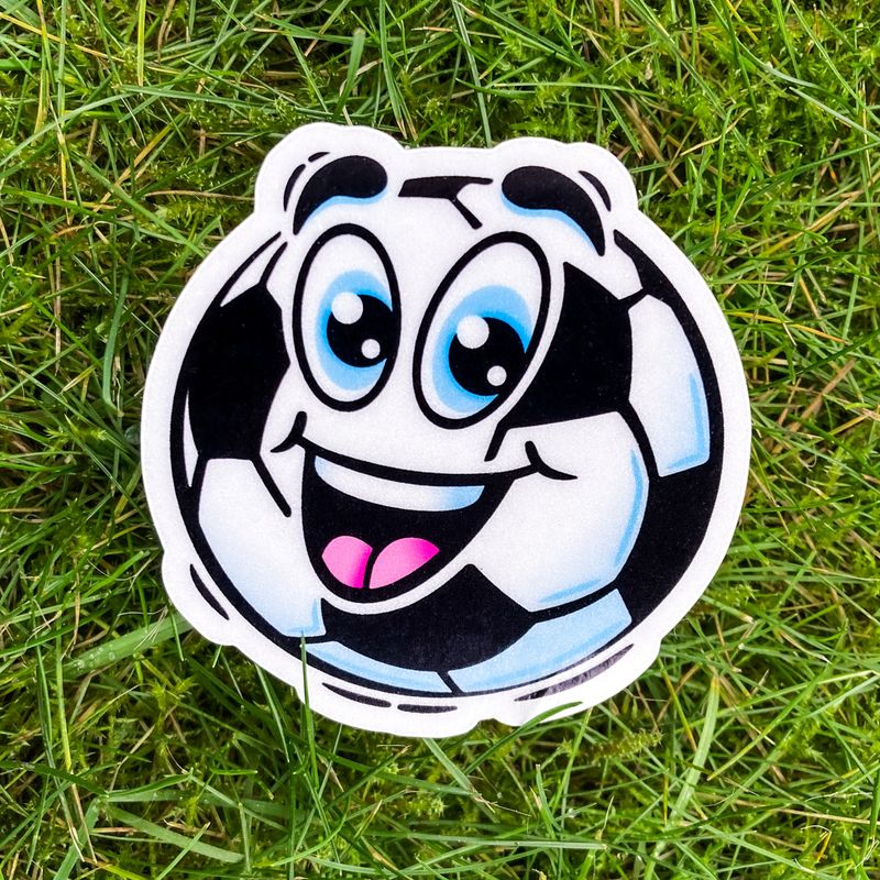 Fröhlicher Fußball – Reflektierender Sticker