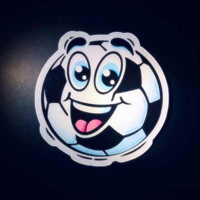 Fröhlicher Fußball – Reflektierender Sticker