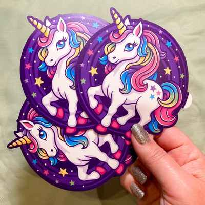 Einhorn Sticker groß &quot;Milchstraße&quot;