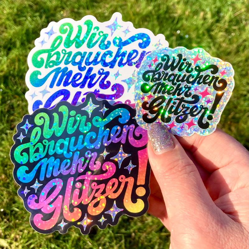 Sticker Set &quot;Wir brauchen mehr Glitzer&quot;