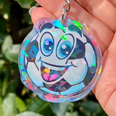 Schlüsselanhänger &quot;Fußball&quot; holografisch