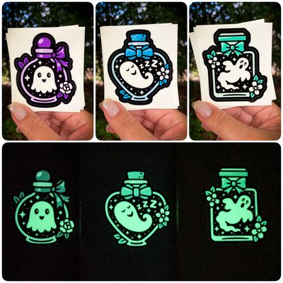 „Bottle Spirits“ – nachtleuchtend, 3er Set