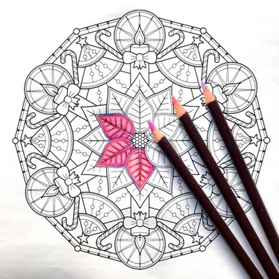 GRATIS Ausmalbild "Weihnachts-Mandala"