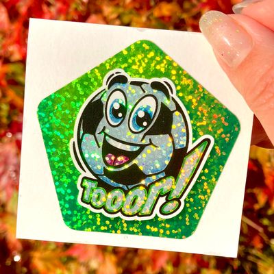 Fröhlicher Fußball – Glitzer-Sticker