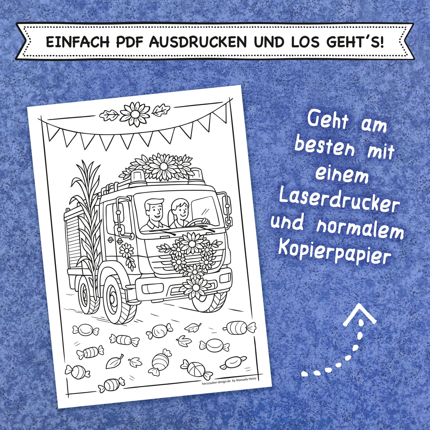 GRATIS Ausmalbild "FF Erntedank"