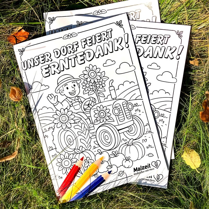 Malbuch "Unser Dorf feiert Erntedank!" Malbuch "Unser Dorf feiert Erntedank!"