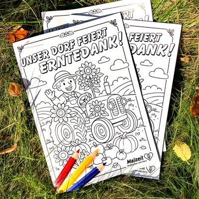 Malbuch "Unser Dorf feiert Erntedank!"