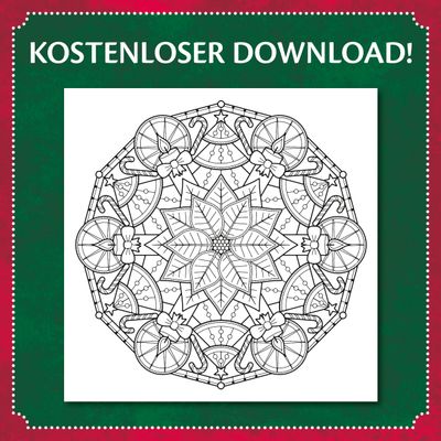 GRATIS Ausmalbild "Weihnachts-Mandala"