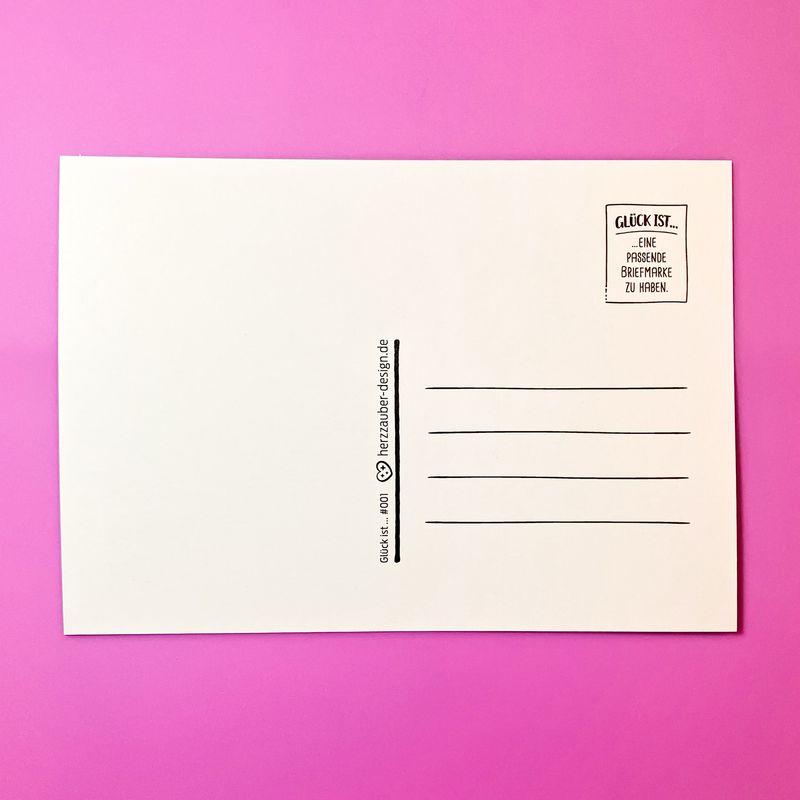 Postkarte "Glück ist..."