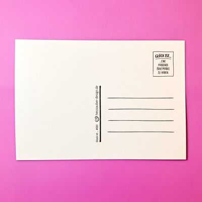 Postkarte "Glück ist..."