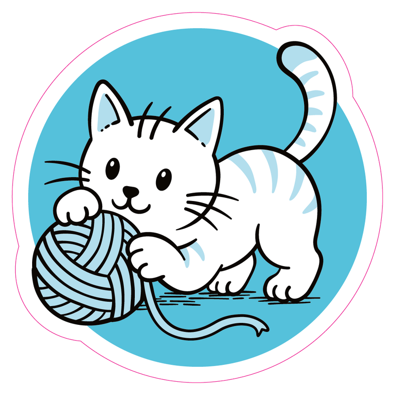 Glitzer-Sticker Kater „Fips“