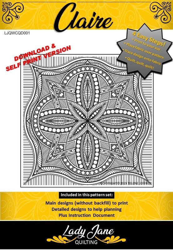 WHOLE CLOTH QUILT DESIGN CLAIRE WHOLE CLOTH QUILT DESIGN CLAIRE