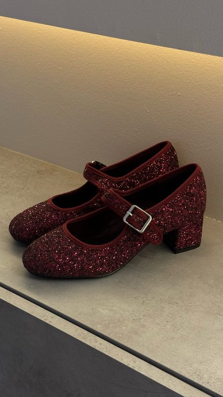 Burgundy Mary Jane Heels 