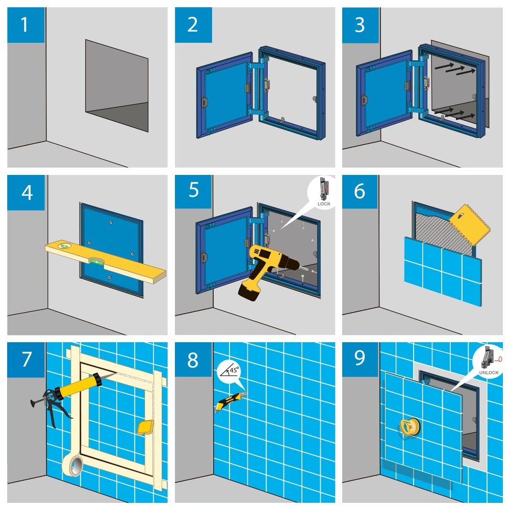 Drzwiczki rewizyjne do płytek Architect 40x50 cm