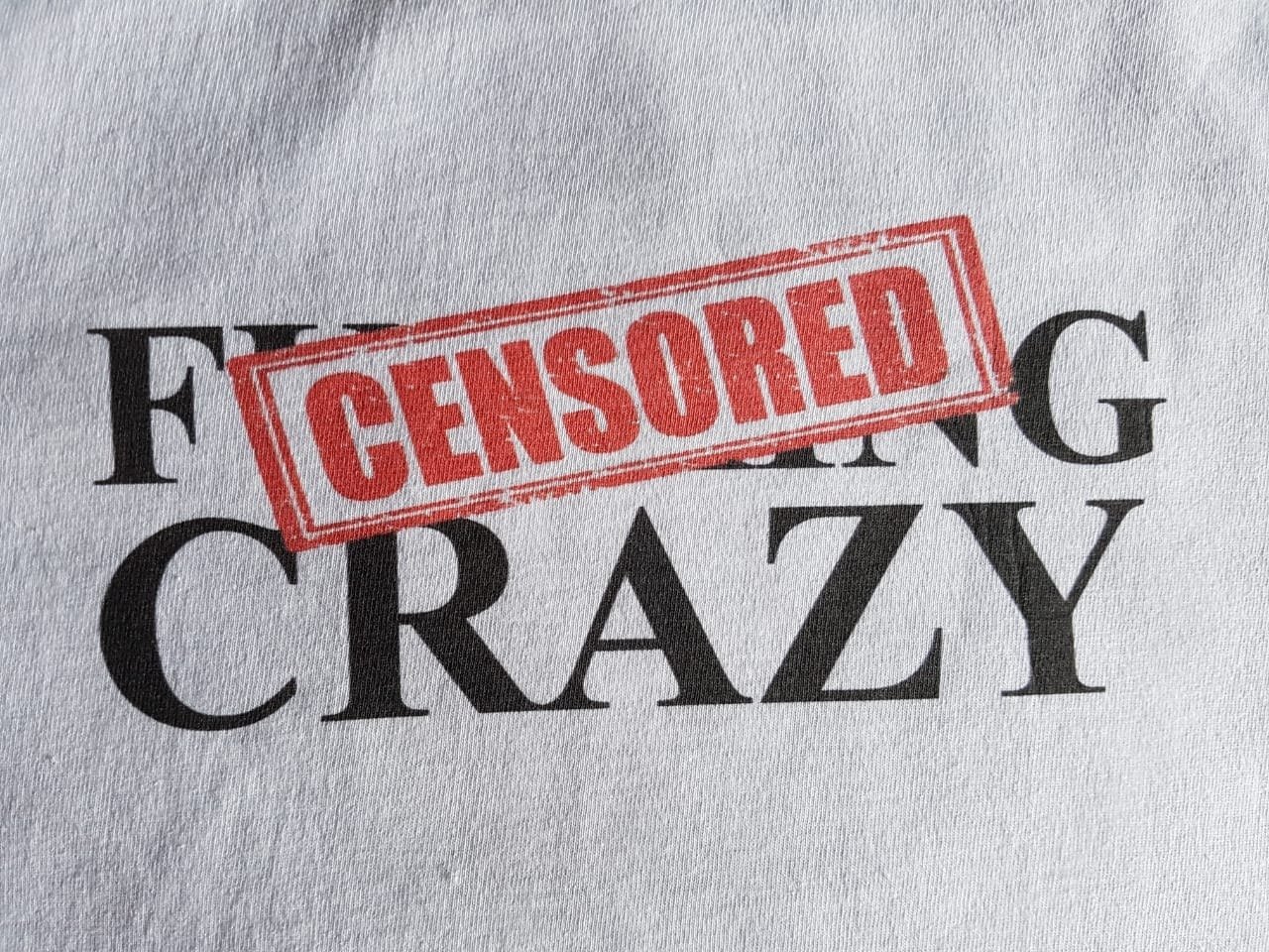 Crash Kidz - Baseball Shirt b/w Backprint *Fucking Crazy*  (S/XXL), bitte bei deiner Bestellung mit angeben)