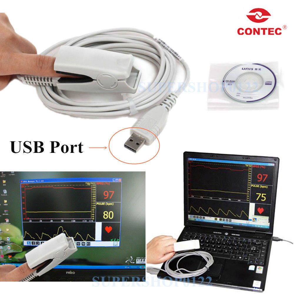 PC-based pulse oximeter with PC software, CMS-P