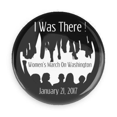 Women&#39;s March On Washington Souvenir Button ( Black &amp; White)