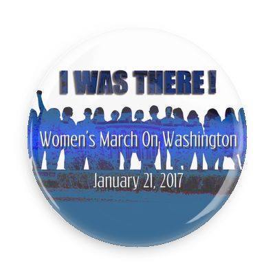 Women&#39;s March On Washington Souvenir Button (All Blue)